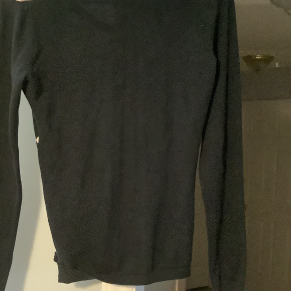 Tommy Hilfiger Black‎ and White Argyle V-Neck Sweater - Picture 6 of 6